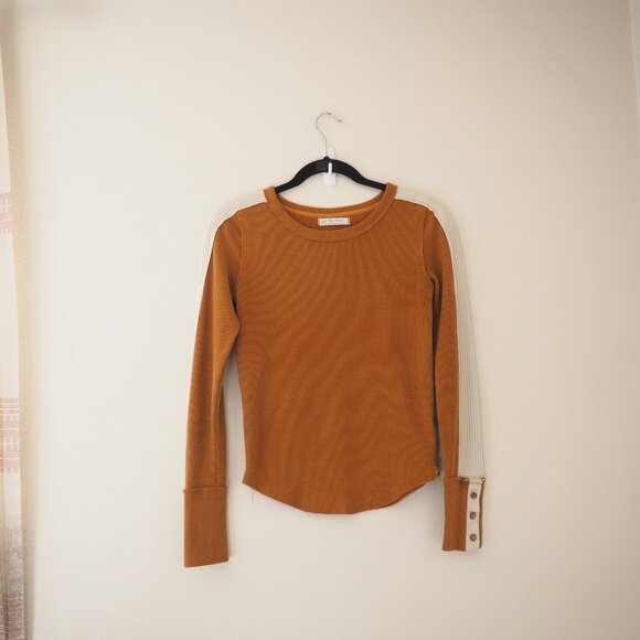 ! We The Free People Tasha Combo Long Sleeve Thermal sz S - Picture 2 of 6